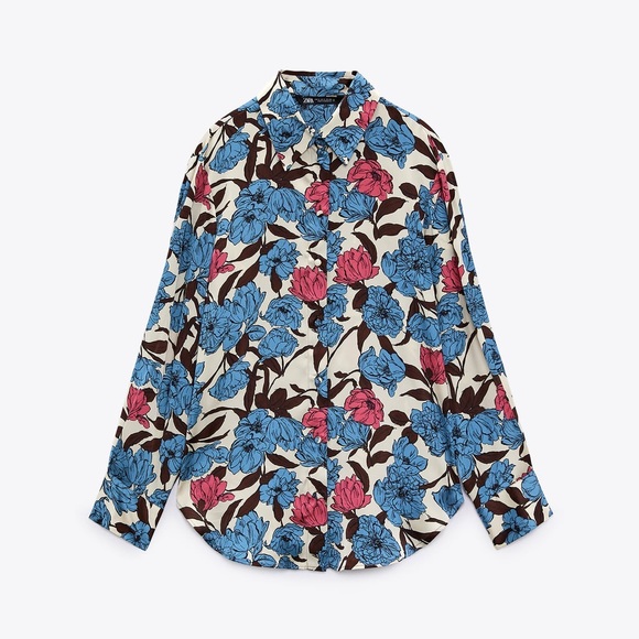 🌟Zara floral print shirt - Picture 5 of 8